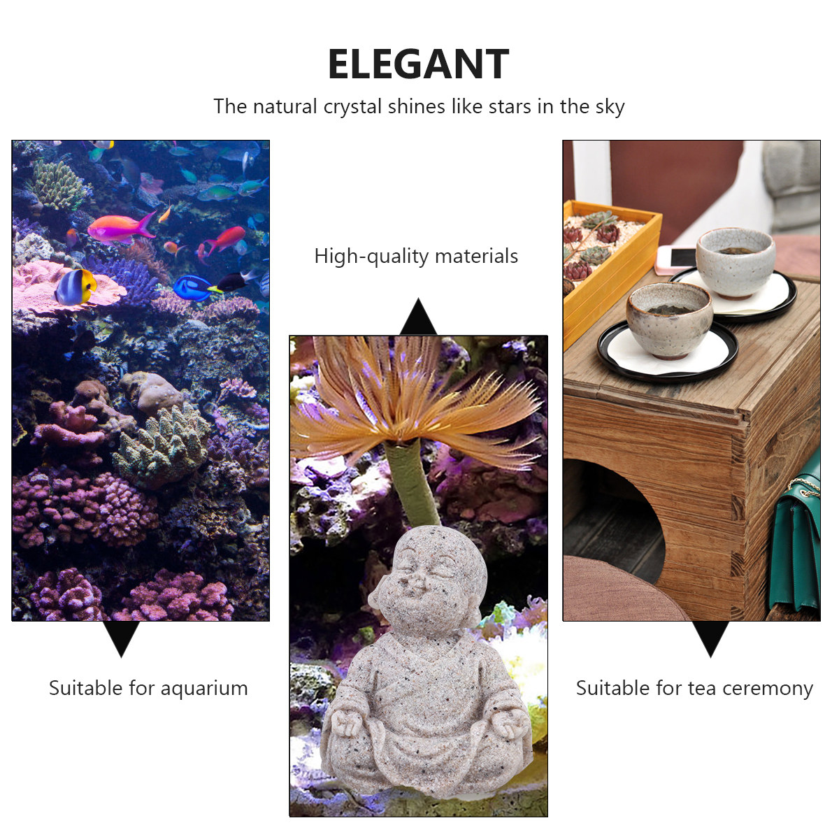 Fish Aquarium Home - 1Pcs Resin Sandstone Maitreya Buddha Statue