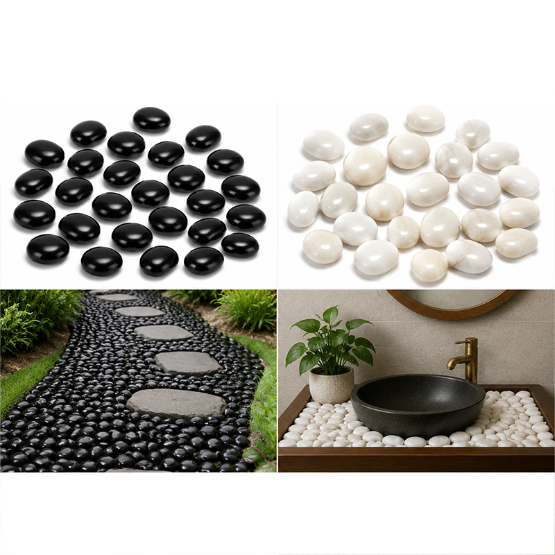 White&Black Polished River Roc - Fish Aquarium Home review and price