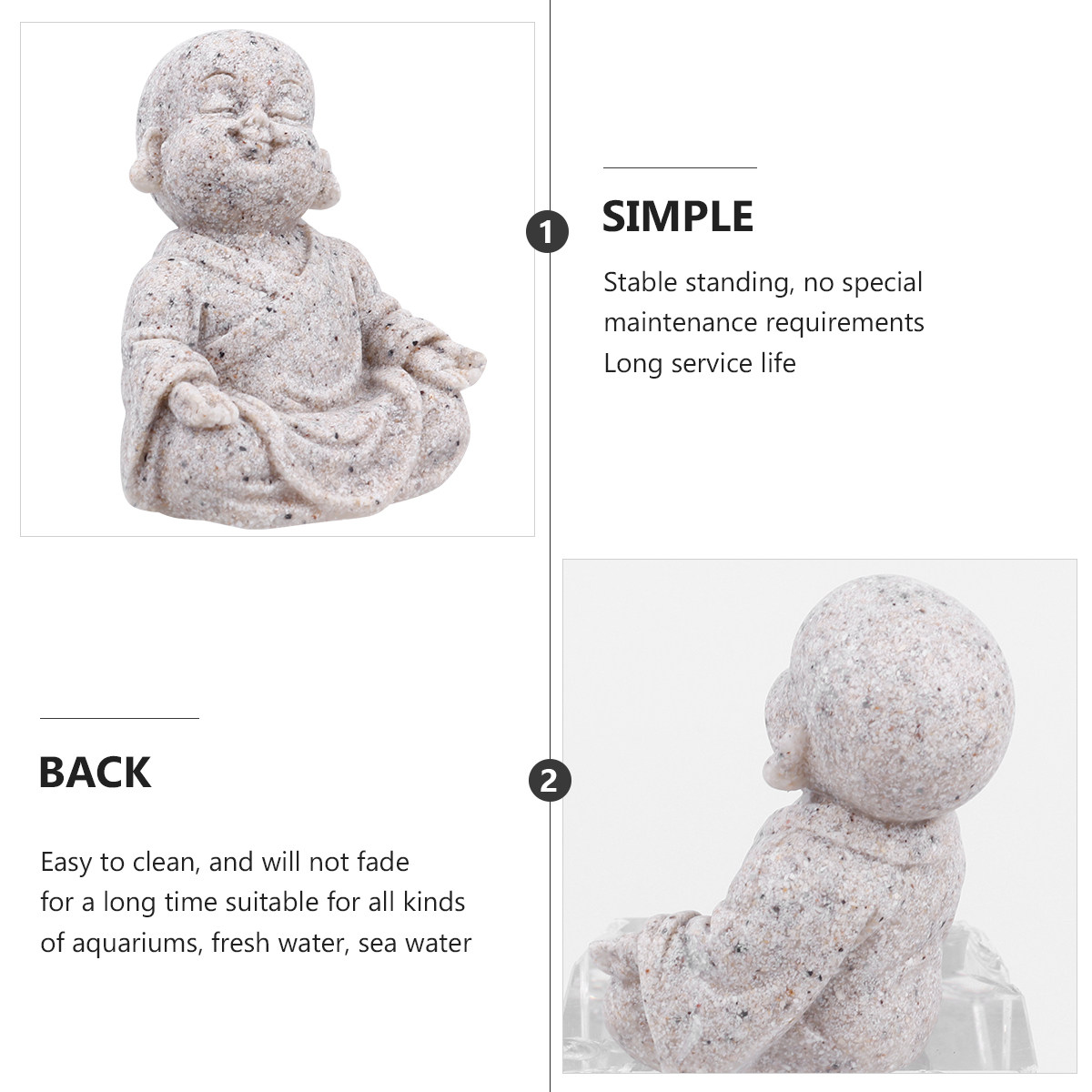 1Pcs Resin Sandstone Maitreya  - Fish Aquarium Home review and price